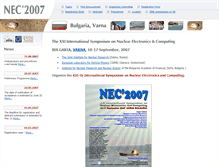 Tablet Screenshot of nec2007.jinr.ru